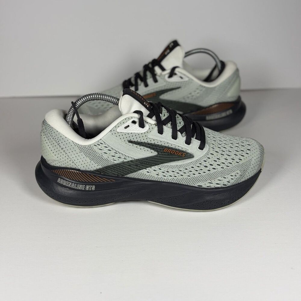 Brooks Adrenaline GTS 24 Womens Size 6.5 Green Black Running Shoes Sneakers